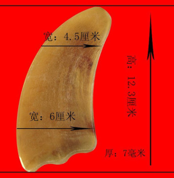 厂家直销 中号三角形 黄牛角刮痧板 水牛角刮痧板刮痧片图2