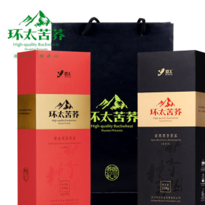 包邮 环太黑苦荞茶228gX2茶叶礼盒礼品装四川送礼图2