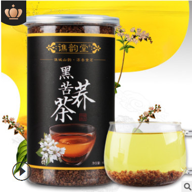 谯韵堂 黑苦荞茶500g罐装 全株苦荞 大凉山 荞麦茶 饭店酒店茶叶图3