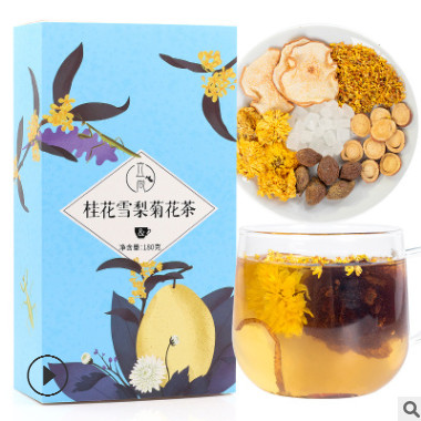 桂花雪梨茶 组合花茶八宝茶 甘草菊花雪梨茶 胖大海茶一件代发O图2