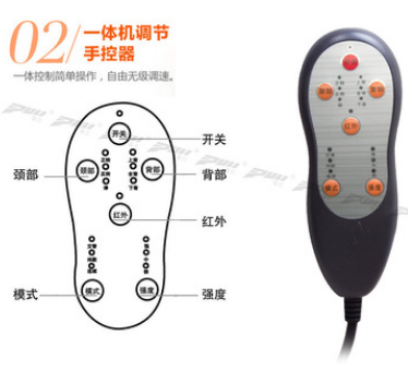 普立802家用车载多功能按摩器全身颈腰肩部开背机靠垫加热振动图2