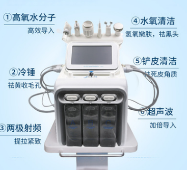 韩国超微氢氧小气泡六合一水氧仪器注氧仪美容院补水清洁美容院图2