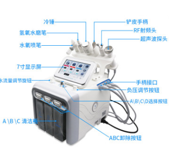 韩国超微氢氧小气泡六合一水氧仪器注氧仪美容院补水清洁美容院图3