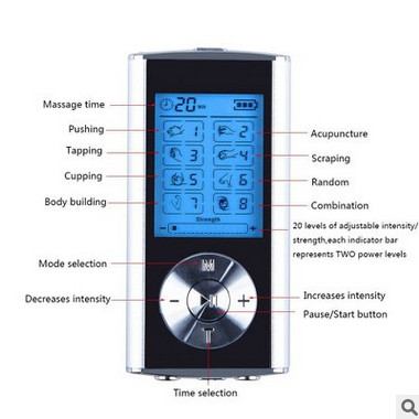 数码经络理疗仪 充电按摩仪 8模式多功能颈肩腰背EMS电疗按摩器图2