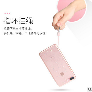 手机挂绳数据线 安卓iphone8X充电器线type-c二合一挂绳通用女款图2