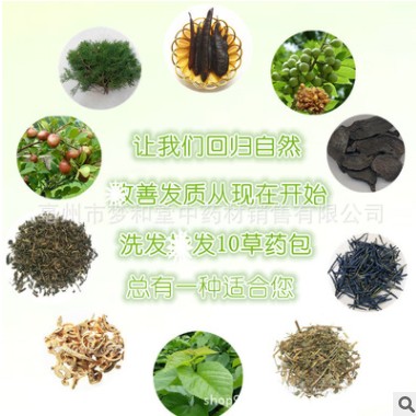 草本植物10种洗发包洗头包原料 皂角无患子侧柏叶图3