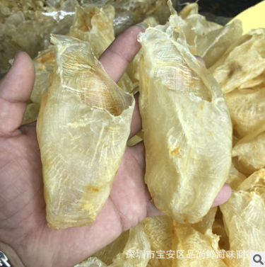 正品墨西哥短筒黄花胶干货 鱼胶鱼肚 深海鱼鳔海味规30-60头批发图3