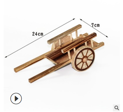 工艺品批发 木制平板车手推车木制汽车模型道具儿童玩具景区热卖图2