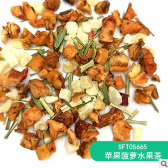 SFT05665苹果菠萝水果茶 香甜奶酪苹果风味 进口花果茶原料 500g图2