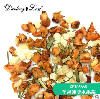 SFT05665苹果菠萝水果茶 香甜奶酪苹果风味 进口花果茶原料 500g图3