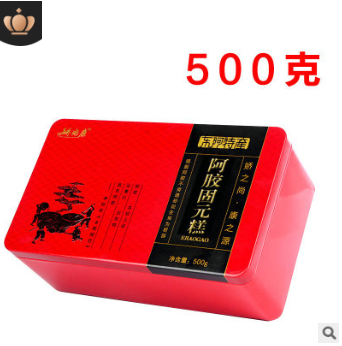 阿胶糕500g铁盒阿胶膏阿胶糕 阿胶固元膏 红枣枸杞手工熬制阿胶片图3