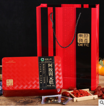 山东特产 东阿即食阿胶固元糕 批发铁盒阿胶固元糕500克 一件图3