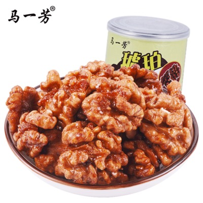 马一芳罐装零食 琥珀核桃仁 100g休闲食品蜂蜜核桃厂家一件代发图2