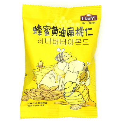 连一食品 蜂蜜黄油扁桃仁巴旦木仁独立小包装零食特产干果坚果6斤图3