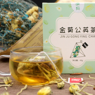 金菊公英凉茶清热湿气去火OEM三角包定制袋泡花草茶定做各种茶包图2