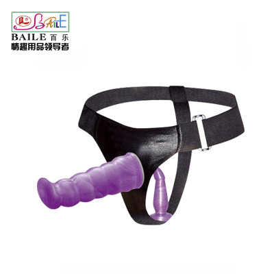 百乐女用穿戴阳具双头实心女同志les拉拉用品批发BW-022021图2