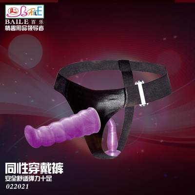 百乐女用穿戴阳具双头实心女同志les拉拉用品批发BW-022021图3