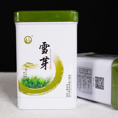 四川特产 蒙顶山绿茶 雪见春雪芽 烘青绿茶60g 听买一发二特价图2