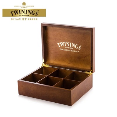 川宁红茶茶叶礼盒+90片茶包进口TWININGS 木盒6格+5口味红茶手礼图3