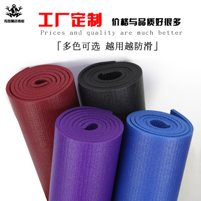 工厂直销批发定制耐磨橡胶PVC瑜伽黑垫健身防滑高密度软木瑜伽垫