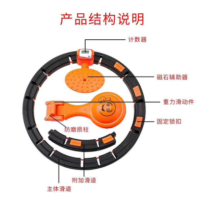 智能呼啦圈 不会掉的网红呼啦圈抖音同款 可计数拆卸固定收腹美腰图2