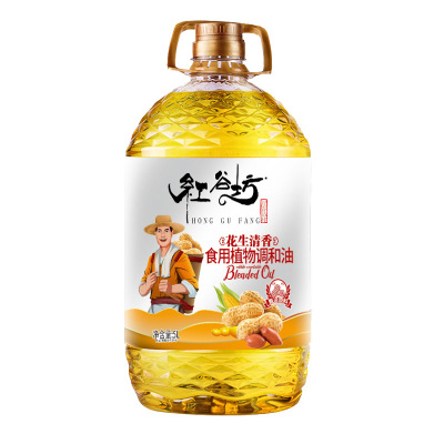 花生油厂家 一件代发食用油调和油豆油5l 农家压榨花生油调和油图3