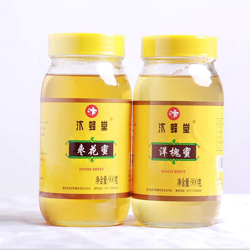 厂家直供洋槐蜂蜜 900g玻璃瓶原生自产洋槐蜂蜜 枣花蜜批发图2