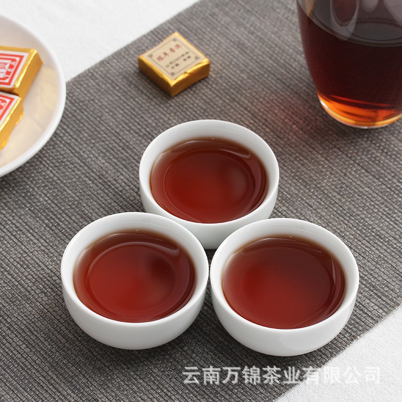 批发陈年普洱 熟茶 03年小金砖500g 迷你沱茶 勐海原味高香小方砖图4