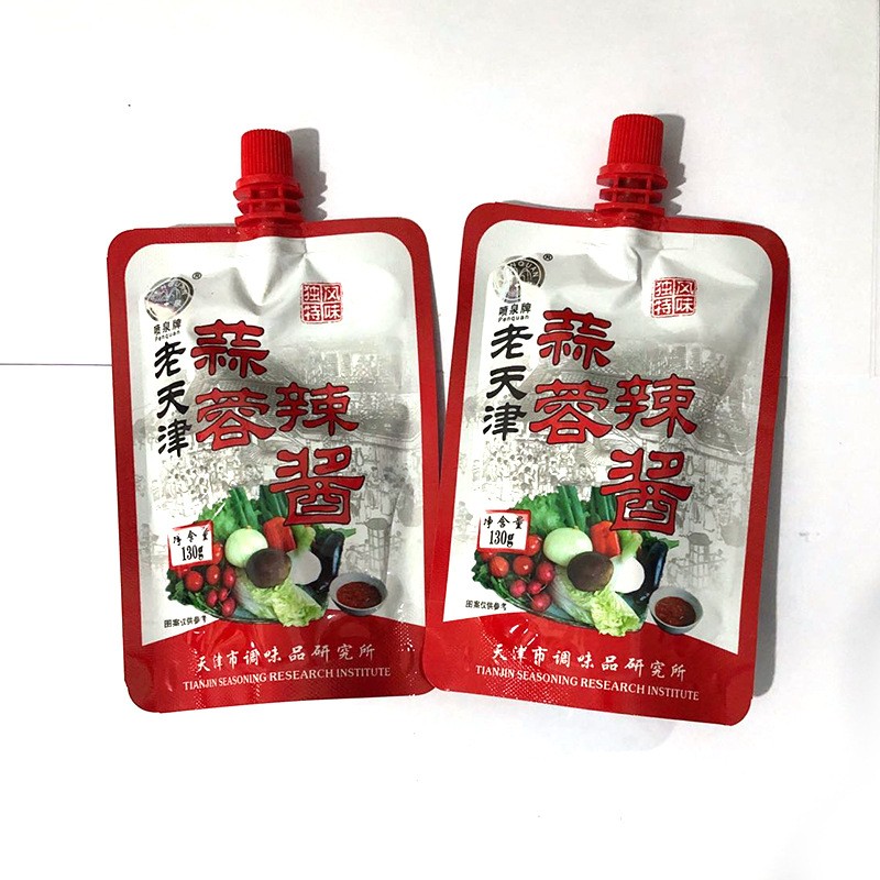 喷泉牌老天津蒜蓉辣酱130g批发拌饭烧烤蒜蓉辣椒酱葱伴侣蒜蓉酱图2