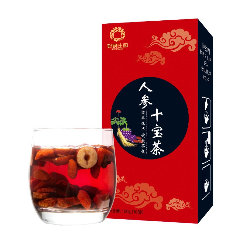 人参十宝茶 黄精桑葚玛卡八宝茶五宝茶图4