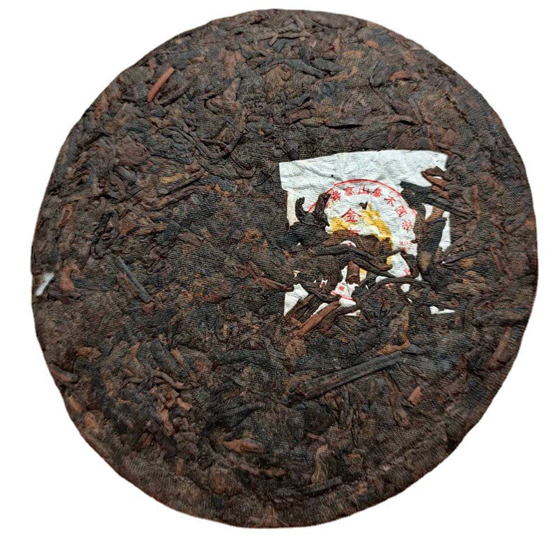 茶厂直供批发云南普洱茶叶 100克七子饼茶2019年金布朗熟茶饼图5