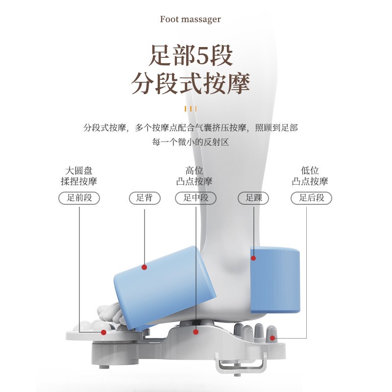 全自动脚部按摩器穴位揉捏家用足底按摩器小腿腿部足底足部 足疗机图4