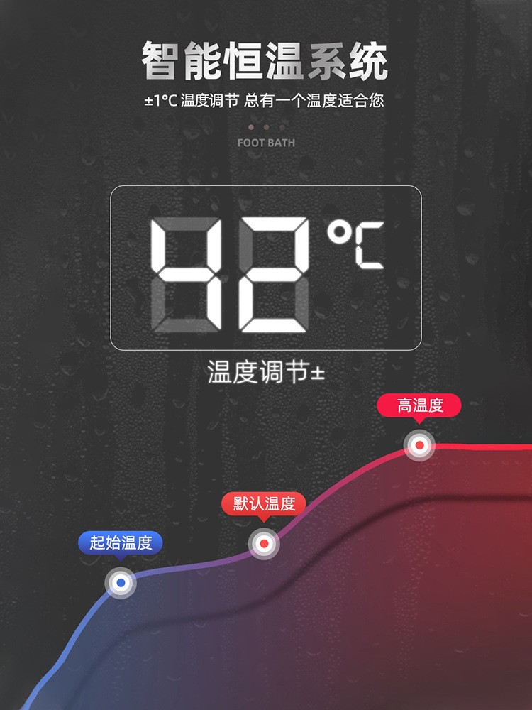 电动足浴盆家用足底按摩器洗脚盆全自动加热恒温泡脚桶腿部足浴器图4