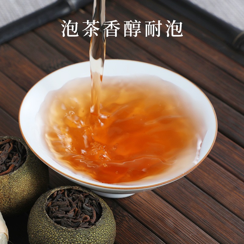 新会小青柑 生晒小青柑普洱茶熟茶 云南柑普茶陈皮小青柑批发图3