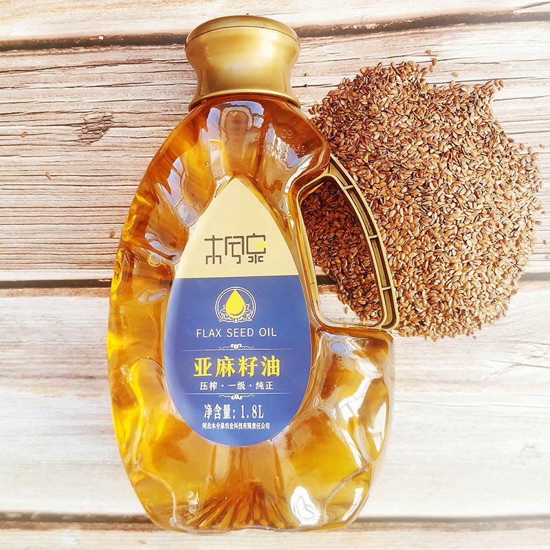 一级冷榨亚麻籽油胡麻油1.8L食用油批发宝宝辅食油图3