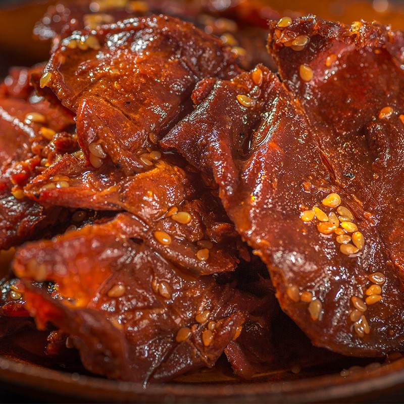 四川特产自贡火边子牛肉片 零食小吃118g 批发火鞭子麻辣牛肉干图4