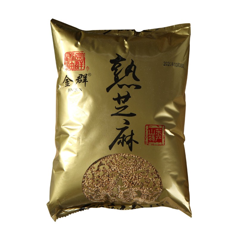 金群熟芝麻500g 即食白芝麻 五谷杂粮优质熟芝麻磨粉厂家批发图5