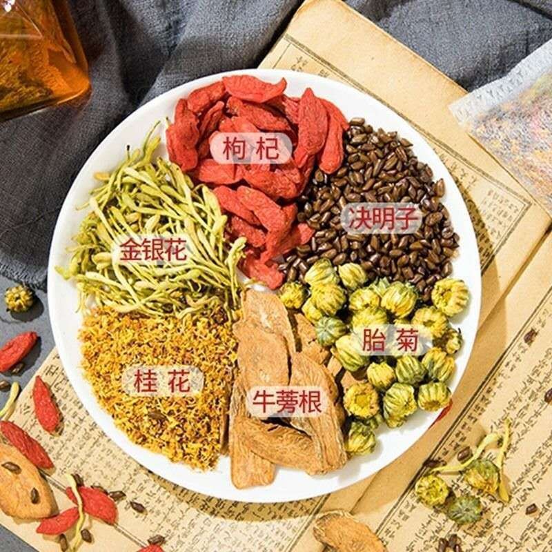 黄太阳 菊花决明子茶 牛蒡茶金银花茶 花草茶菊花枸杞茶决明子茶图3