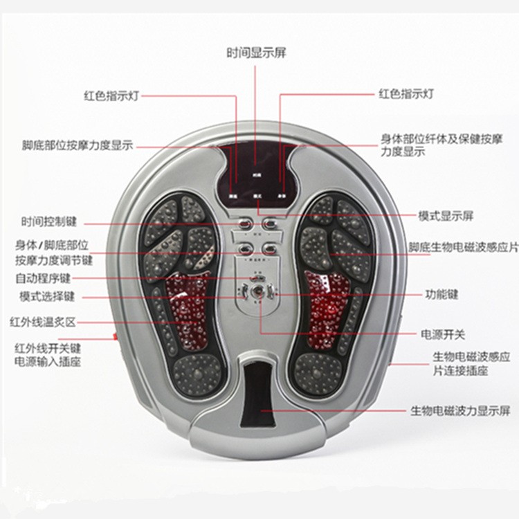 脉冲足底按摩器电疗脚穴位按摩足疗机家用揉捏足部自动按摩仪批发图2