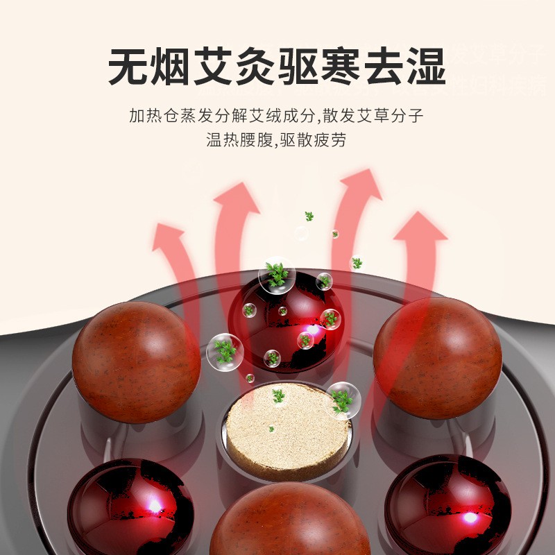 砭石自动揉腹仪无烟艾灸热敷恒温揉肚子按摩器便携式按摩腰带批发图3