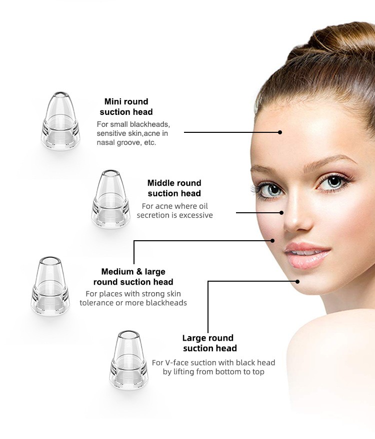 Personal Skin Care 3 LED Therapy 6 Suction Heads Blackhead图6