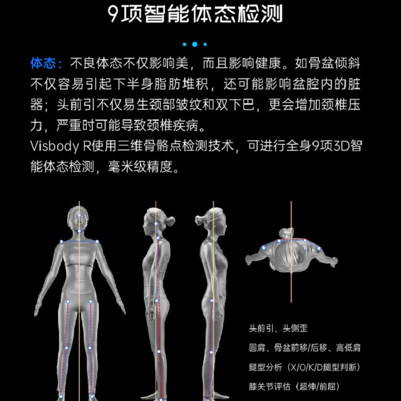 维塑3D 智能体测仪体型追踪仪人体成分分析体态评估身体维度360°图3