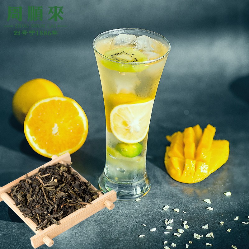 周顺来 浓香型茉莉花茶 奶茶原料 水果茶 奶盖茶 500g图2