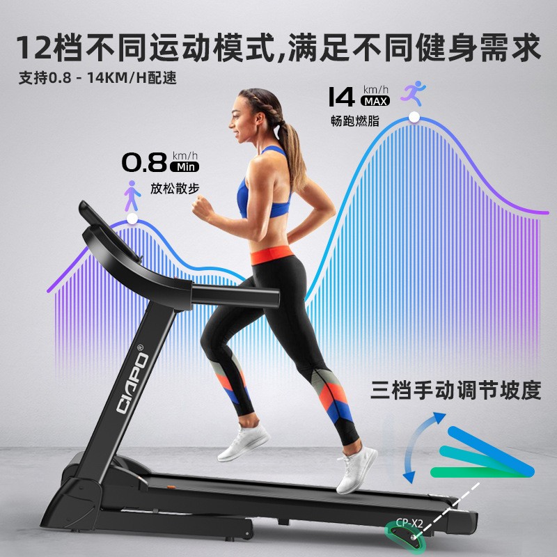 畅跑X2家用跑步机电动室内可折叠跑步机健身器材跨境Treadmill图2