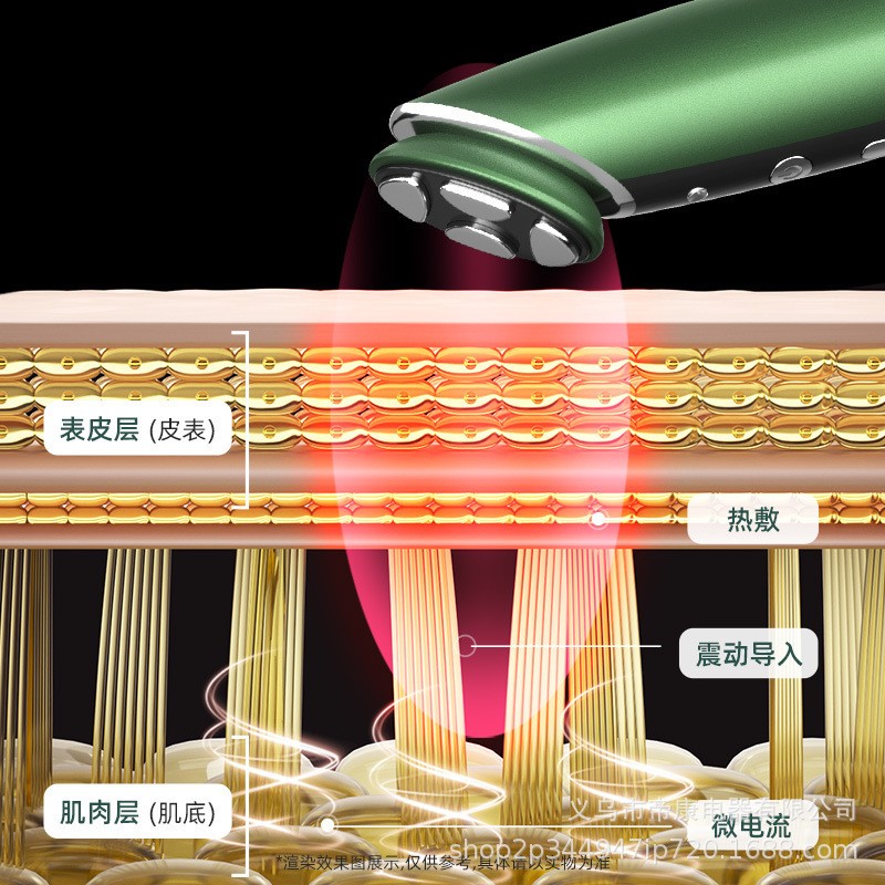 新款电动眼部按摩仪导入导出清洁射频仪热敷红蓝光EMS美容仪器图3