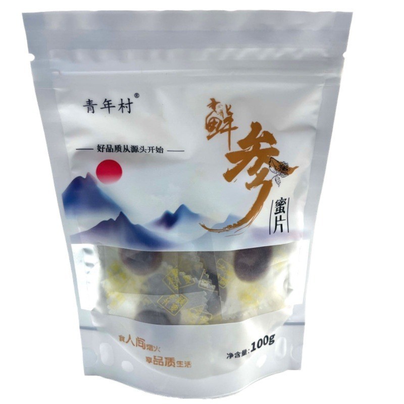 长白山鲜参蜜片100g/袋东北特产鲜参切片开袋即食源头厂家批发图5